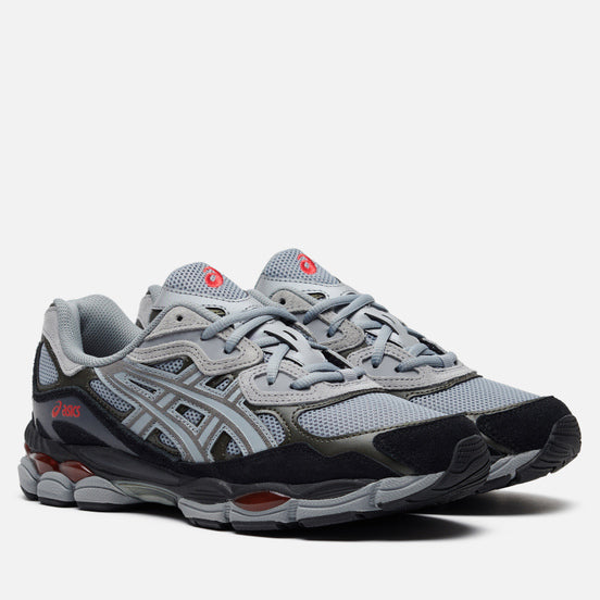 asics black and red