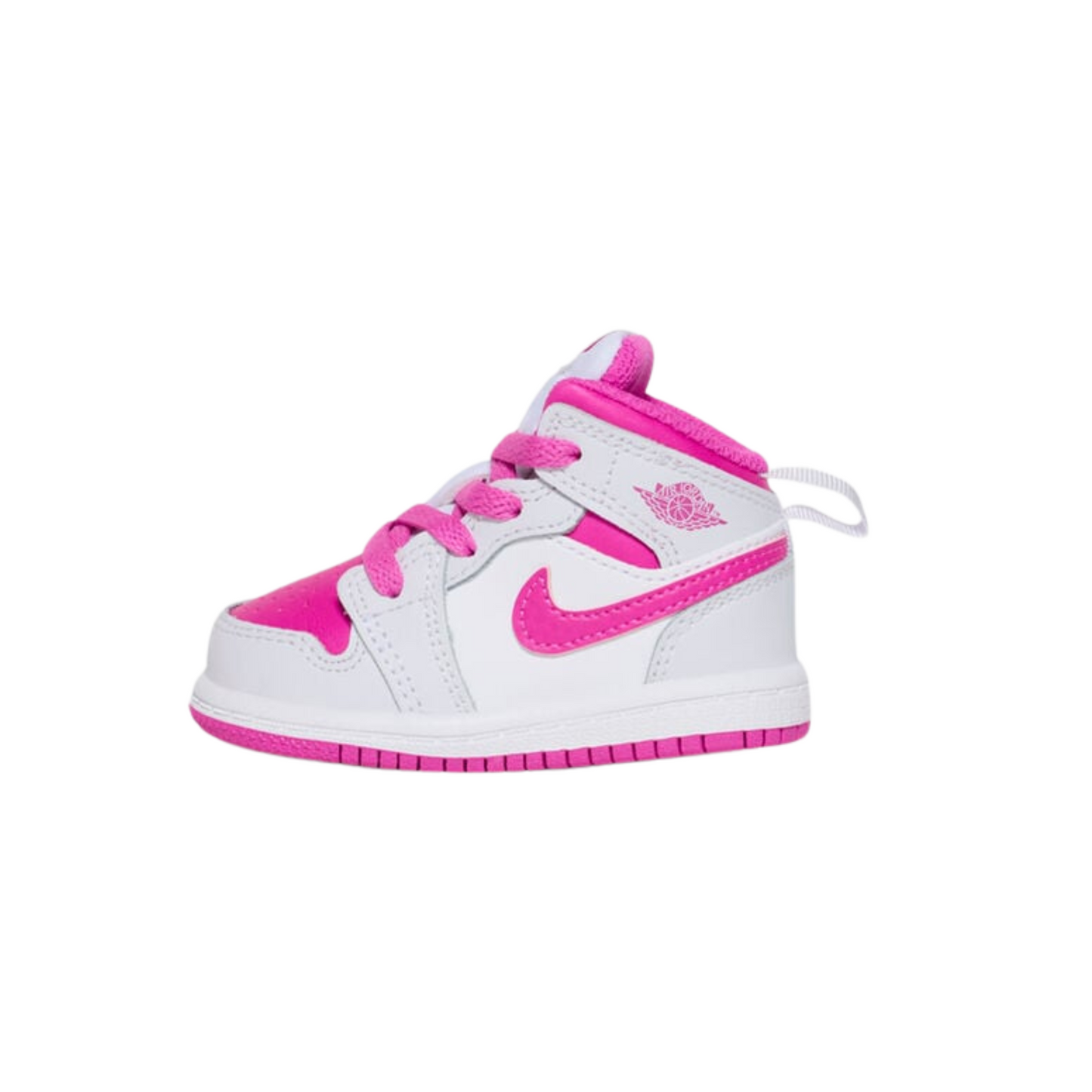 Nike Air Jordan 1 Mid – Bambini Bianco/Rosa