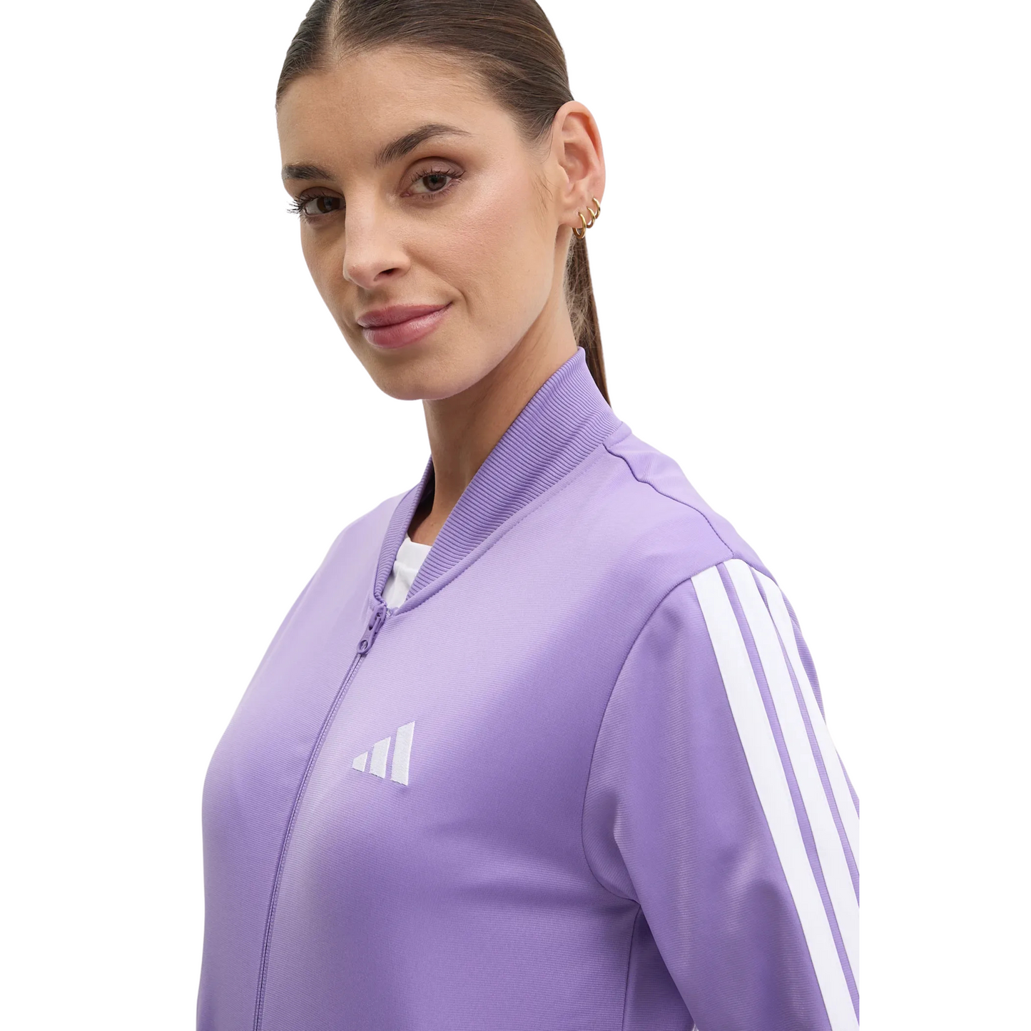 Tuta Adidas Donna Lilla con 3-Stripes Bianche