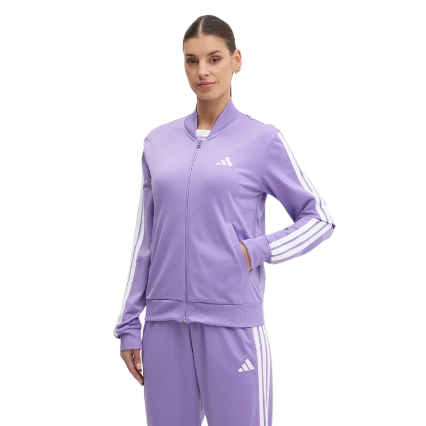 Tuta Adidas Donna Lilla con 3-Stripes Bianche