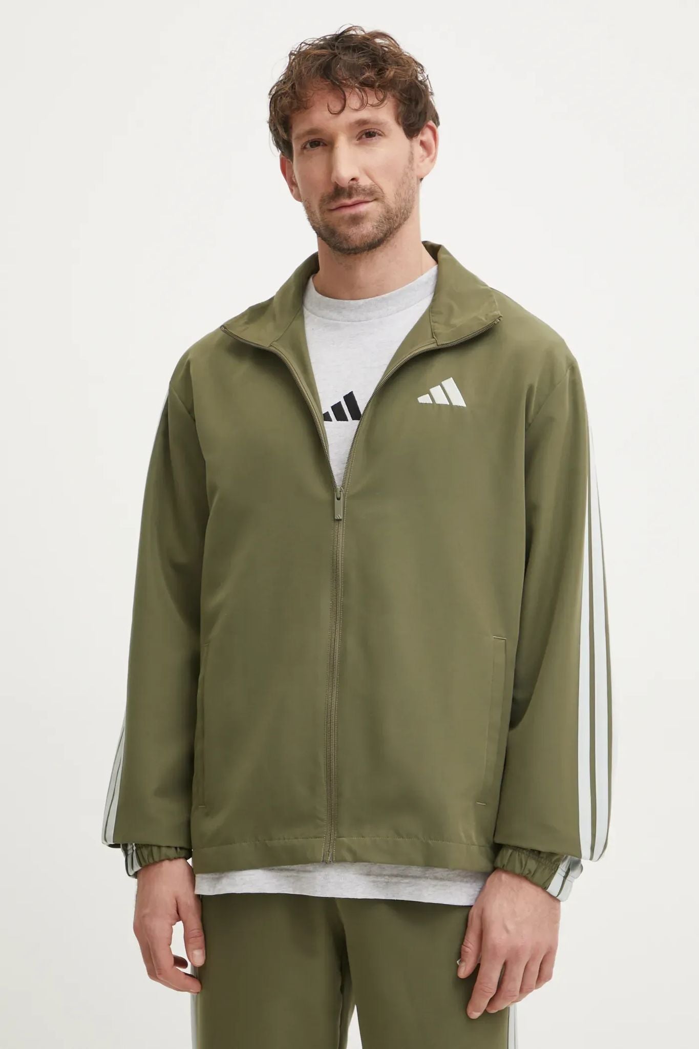 TUTA ADIDAS TOTAL GREEN 3 STRIPES WHITE