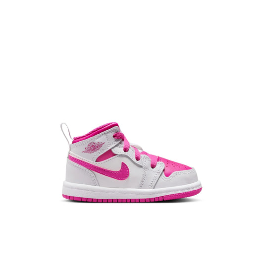 Nike Air Jordan 1 Mid – Bambini Bianco/Rosa