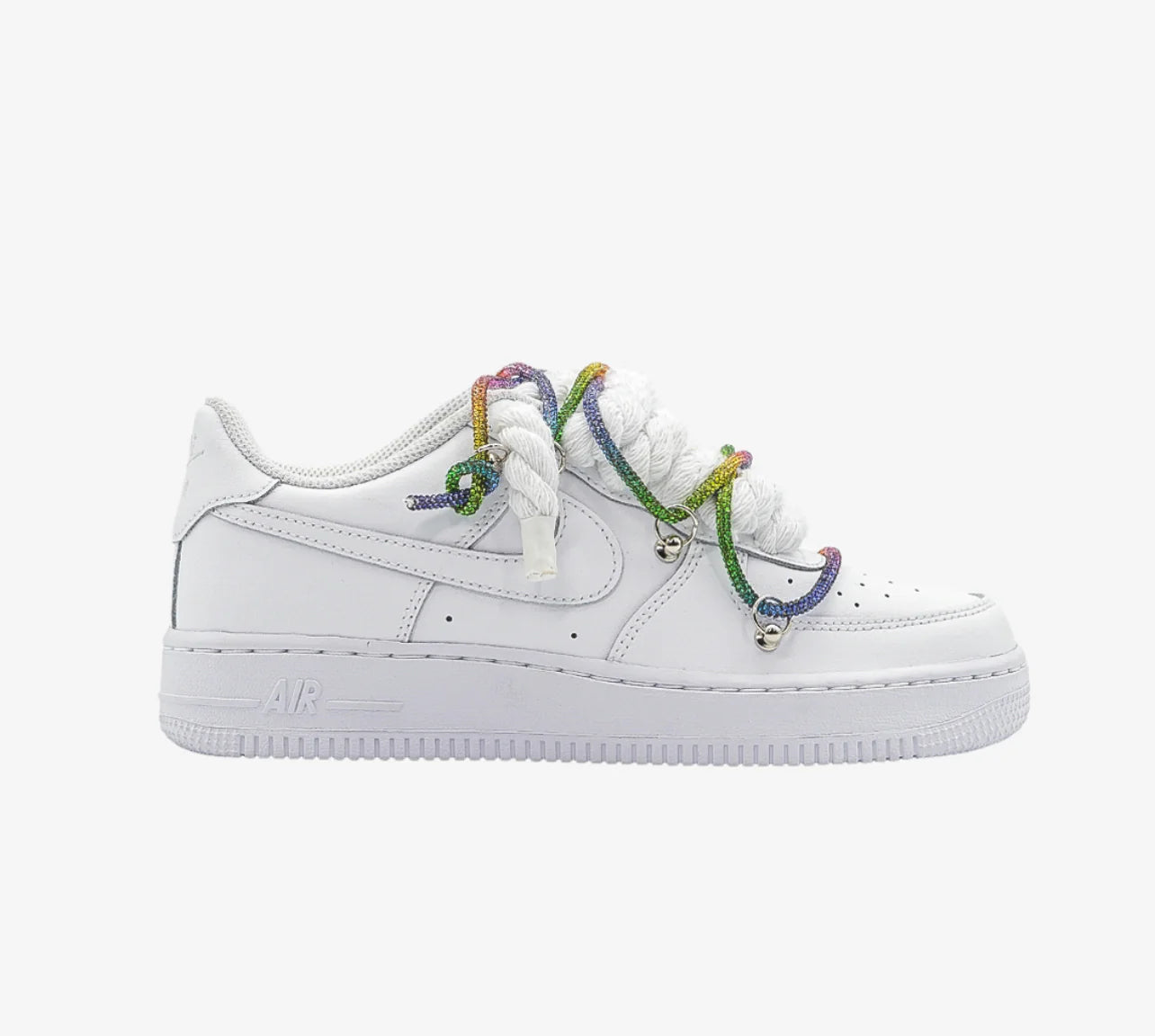 Nike Sneakers Bianche con Lacci Rainbow – Scarpe Donna Uomo