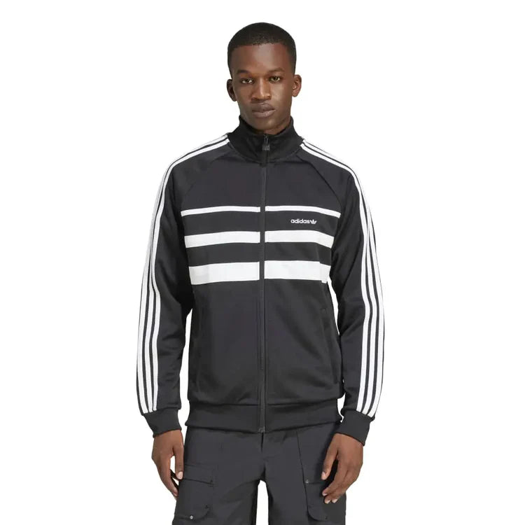 Tuta Adidas Nera con Bande Bianche