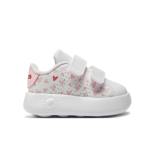 Adidas Tensaur bianche con cuori rosa bambini