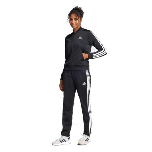 Tuta Adidas Donna Nera con 3-Stripes Bianche