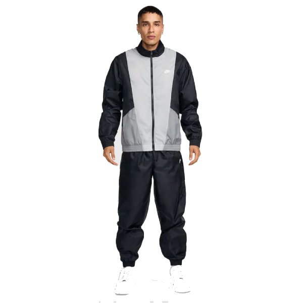 Tuta Nike Uomo Nera e Grigia con Dettagli Bianchi