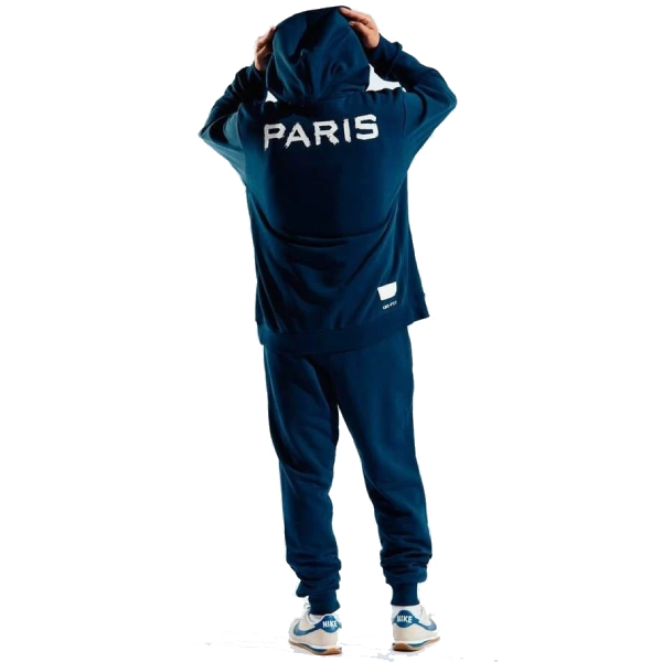 Tuta Nike PSG Blu con Felpa Cappuccio e Logo Paris