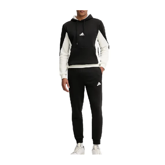 Tuta Adidas Nera con Strisce Bianche uomo