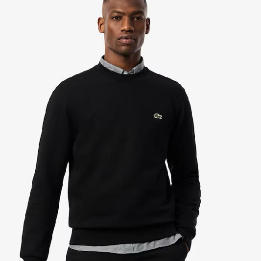 Tuta Lacoste Felpa nera con Pantalone Verde Uomo-Donna