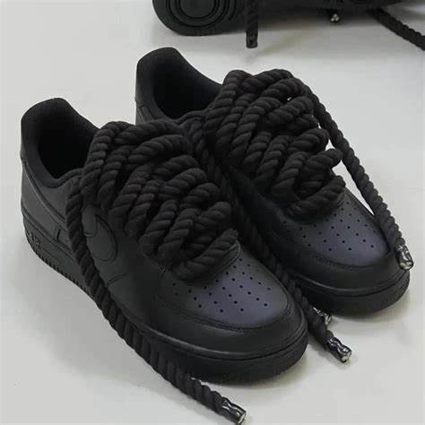NIKE AIR FORCE ROPE LACES BLACK