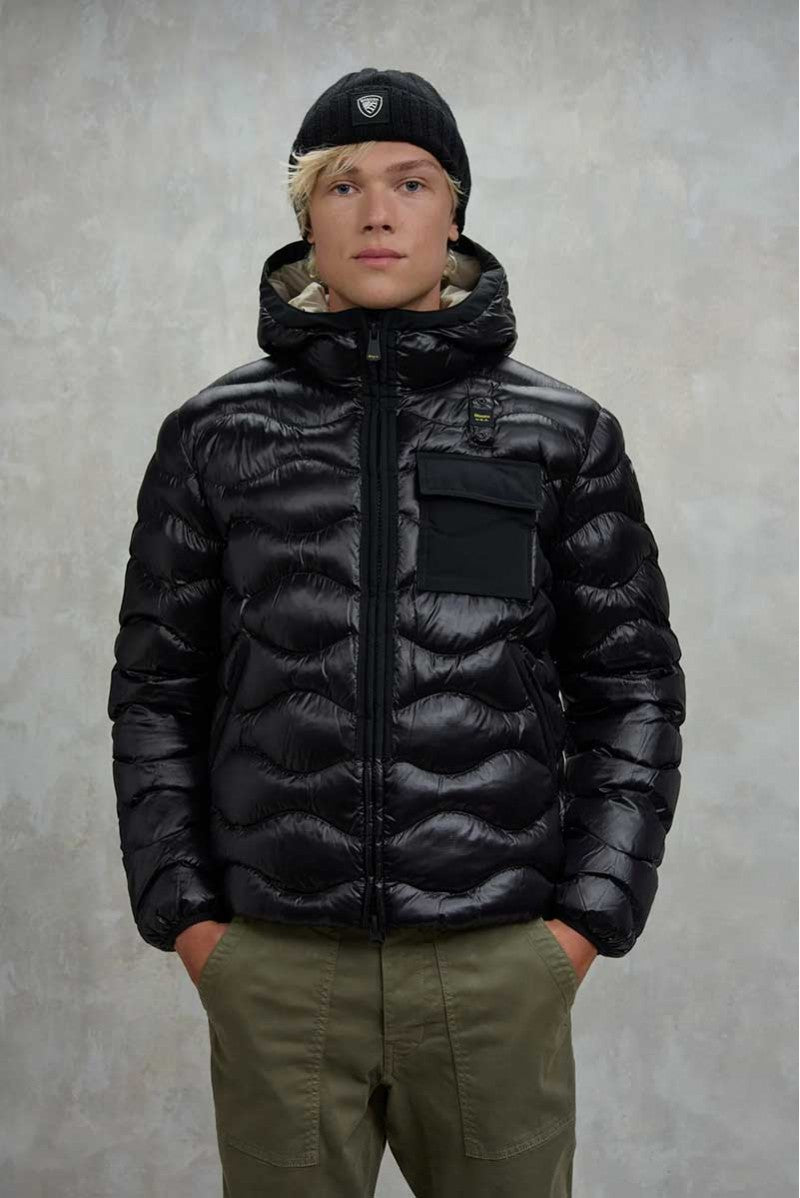 Blauer Uomo Nero Interno Beige doubleface