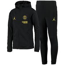 Tuta Jordan PSG  Nera con Logo Giallo