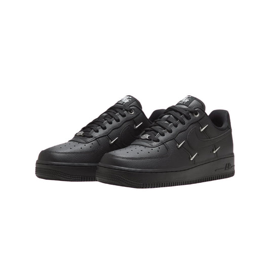 Nike Air Force 1 Nera con Logo Argento