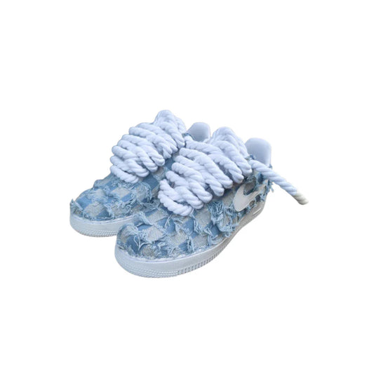 Nike Sneakers Scacchi Denim con Maxi Lacci – Scarpe Unisex