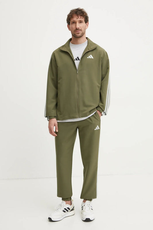TUTA ADIDAS TOTAL GREEN 3 STRIPES WHITE