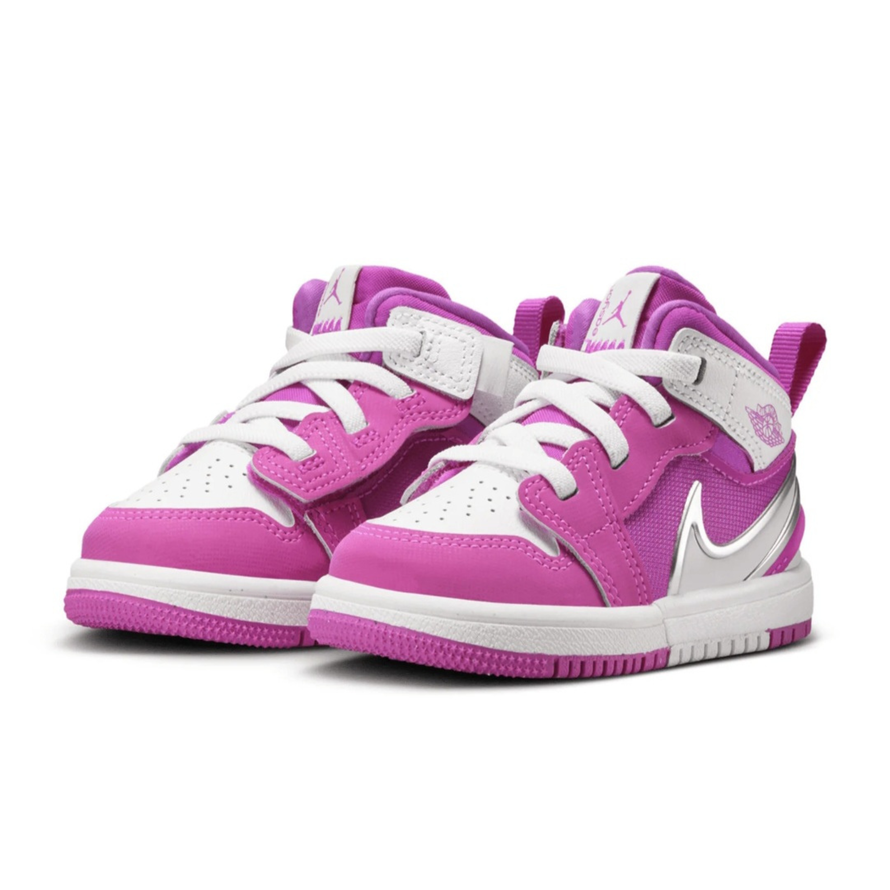 Air Jordan 1 Mid Fucsia Bianco Bambina