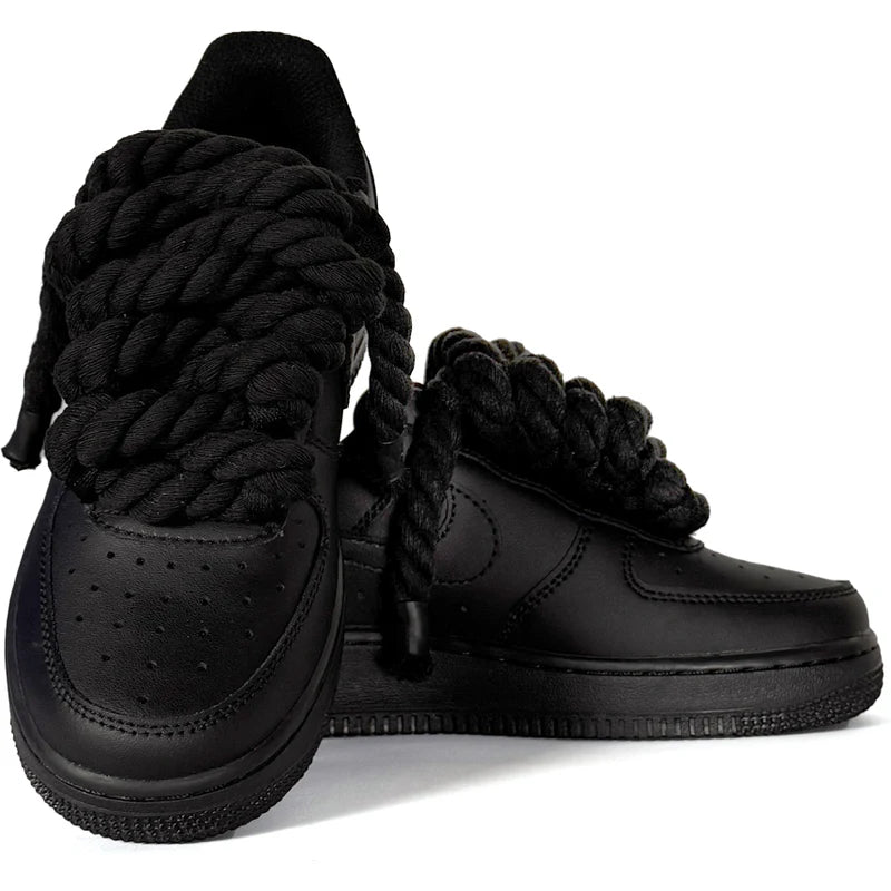 NIKE AIR FORCE ROPE LACES BLACK