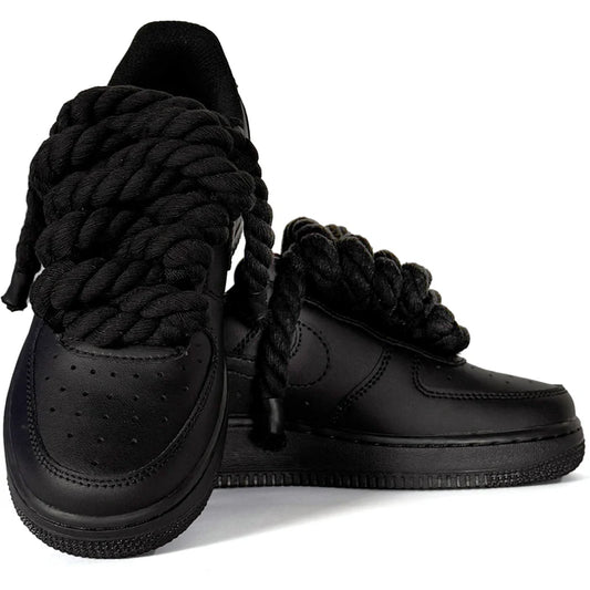 NIKE AIR FORCE ROPE LACES BLACK