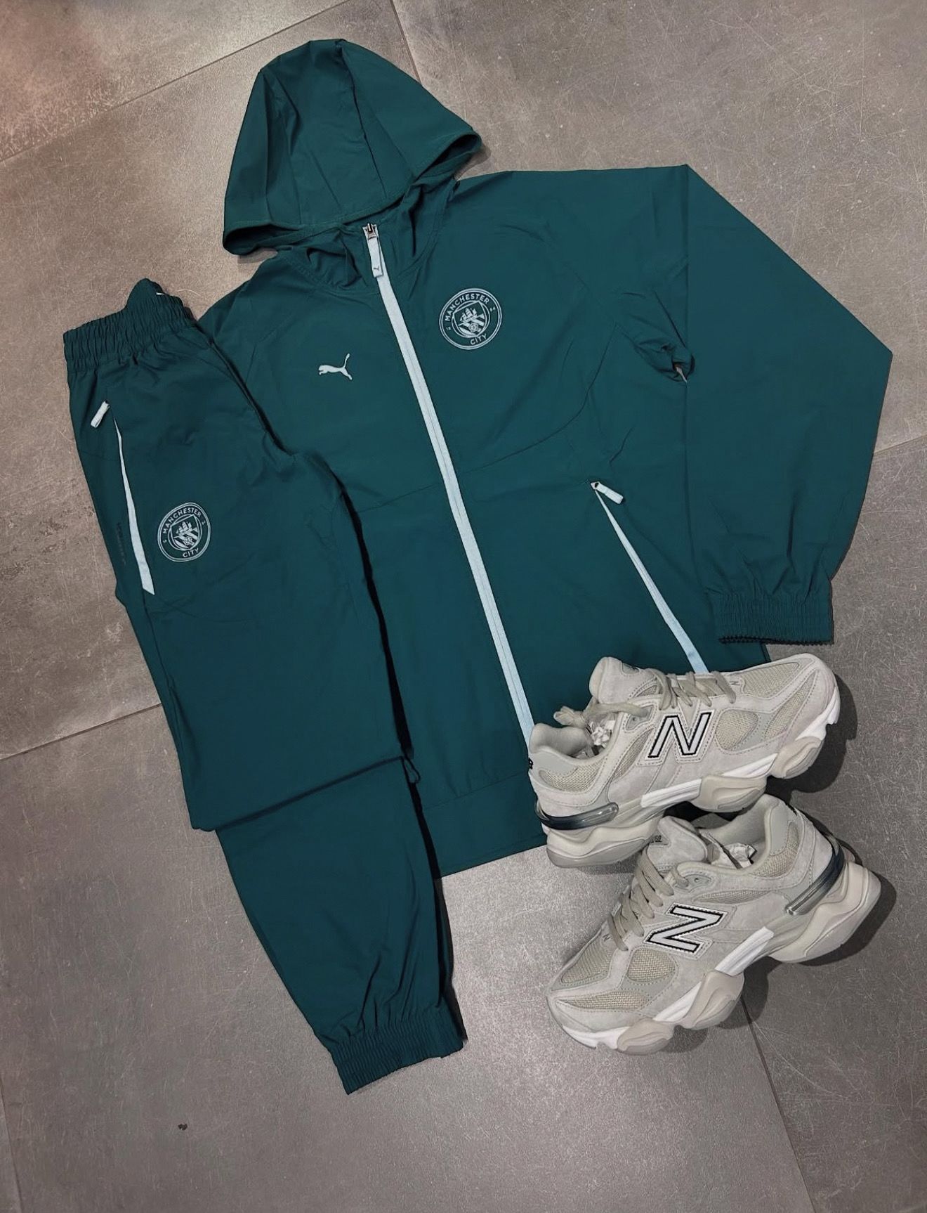 Tuta Manchester City Puma Verde Petrolio 2025