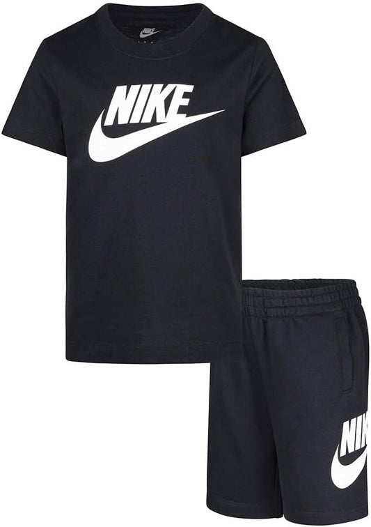 Completo Nike Uomo Nero – T-Shirt & Shorts Logo Bianco
