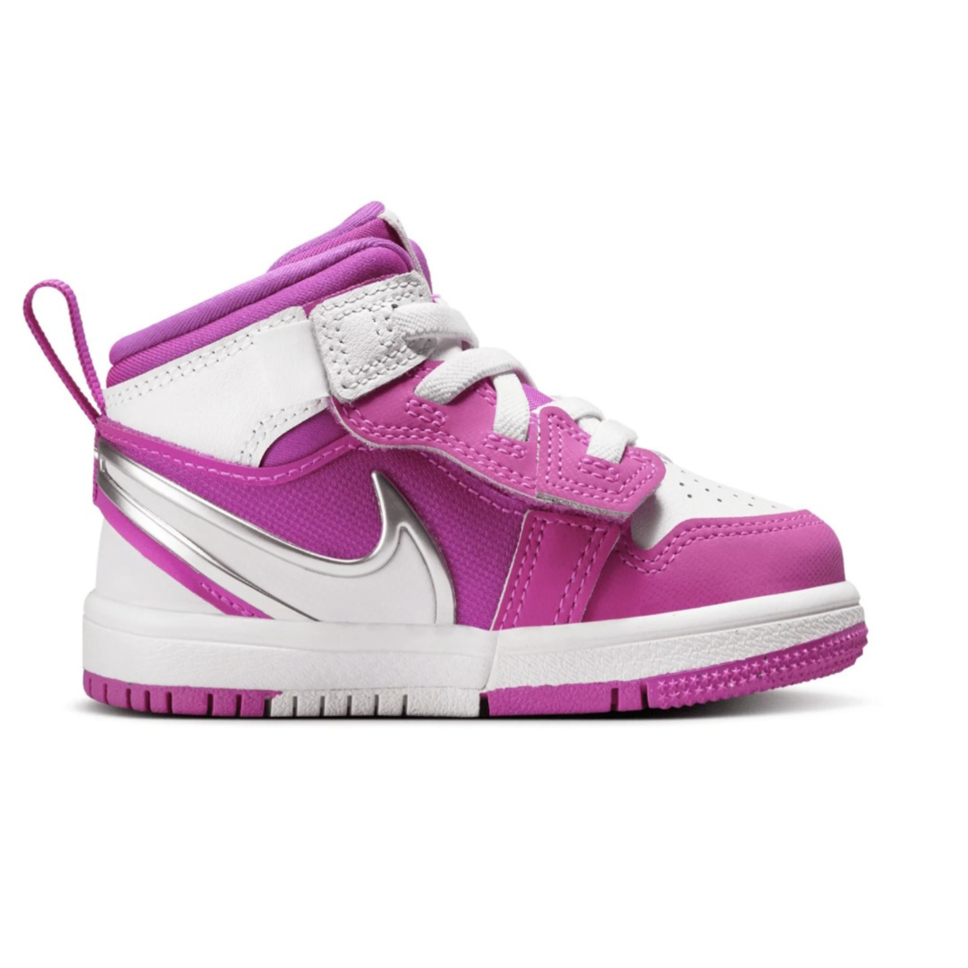 Air Jordan 1 Mid Fucsia Bianco Bambina