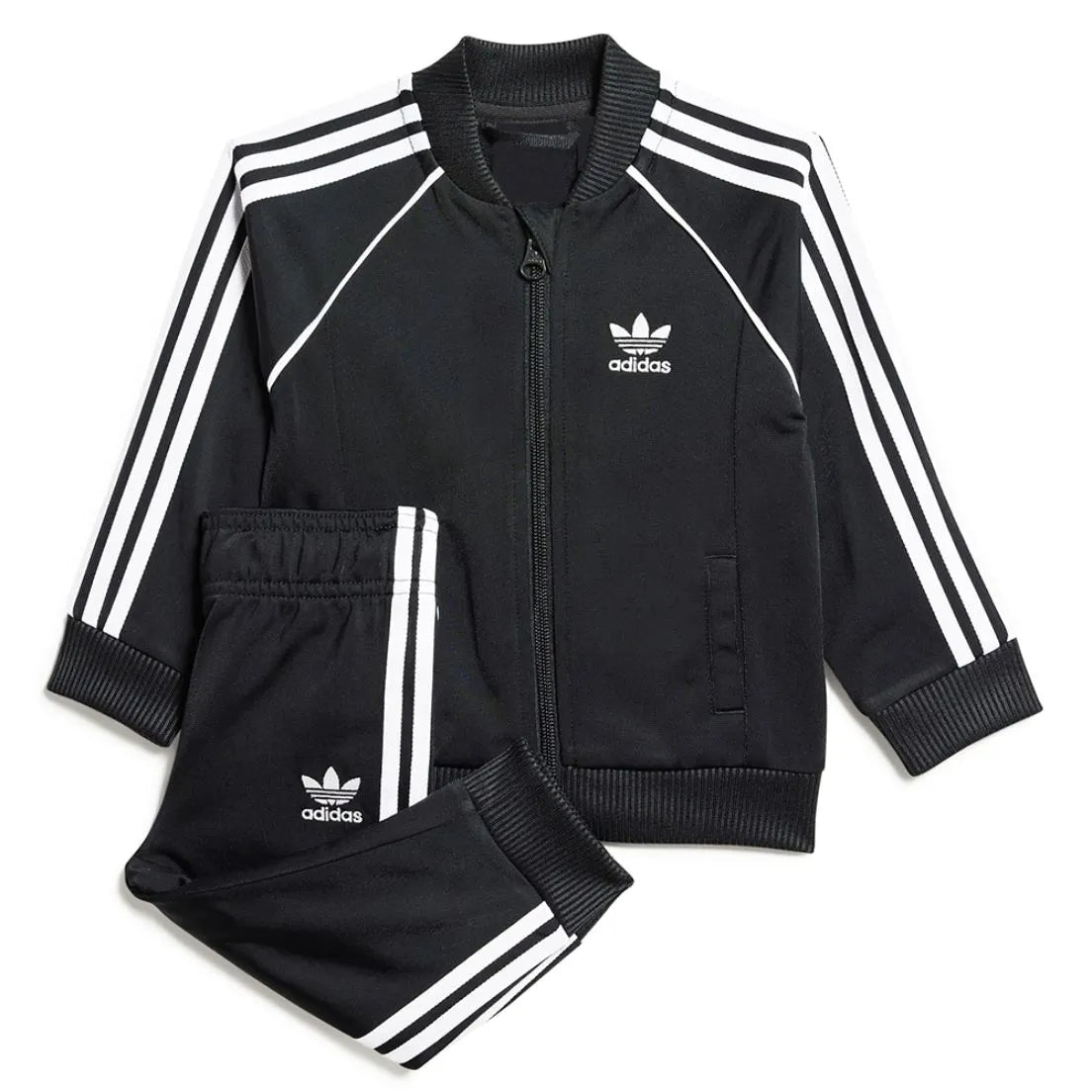 Tuta Adidas Beckenbauer Nera con Bande Bianche