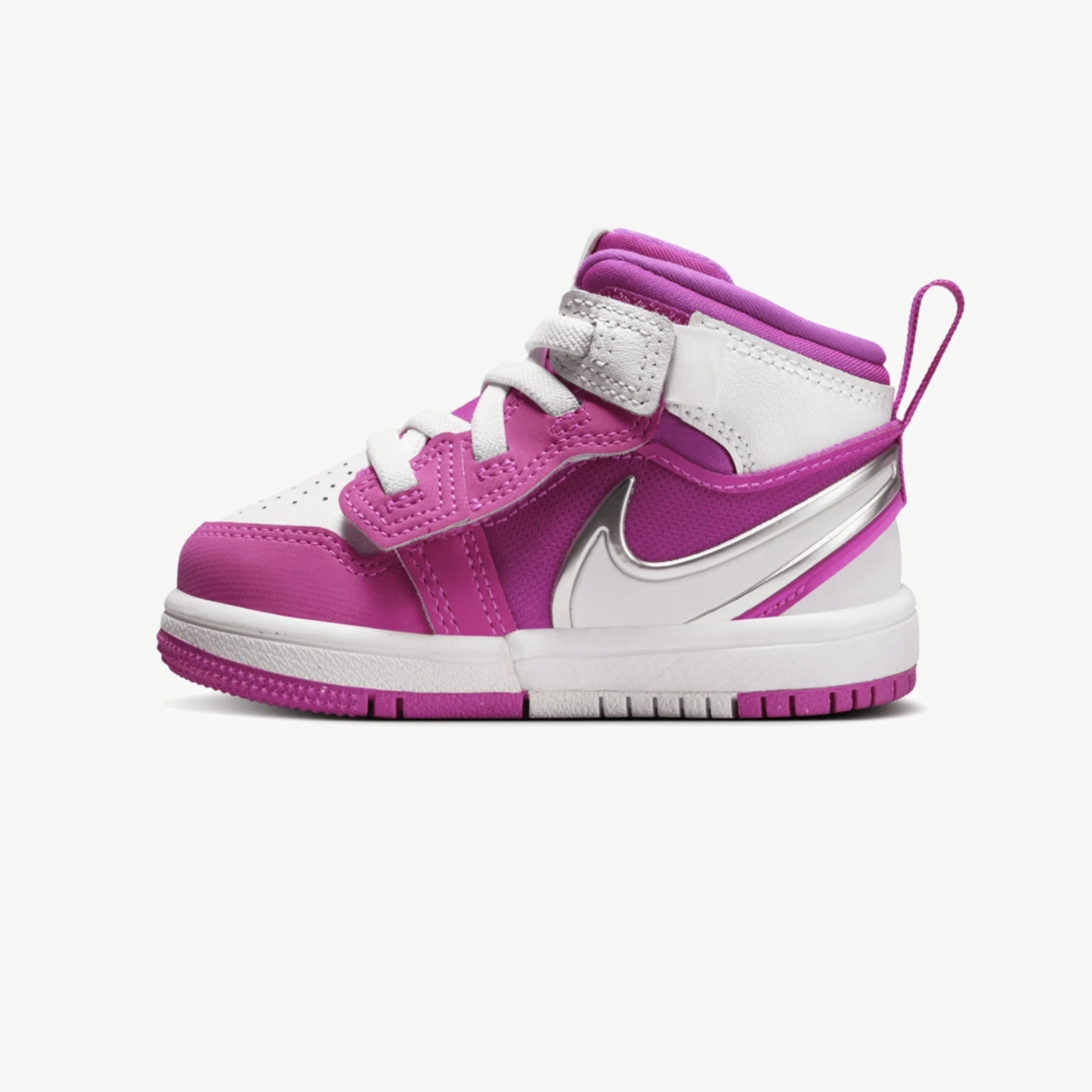 Air Jordan 1 Mid Fucsia Bianco Bambina