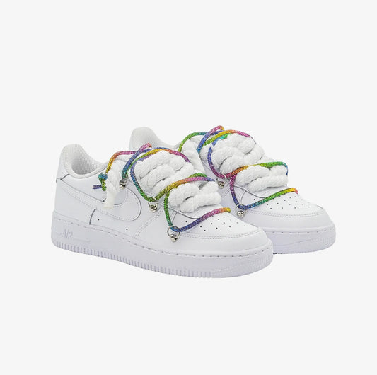 Nike Sneakers Bianche con Lacci Rainbow – Scarpe Donna Uomo