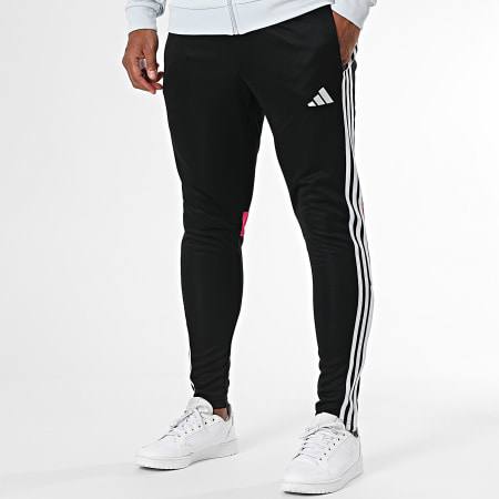 Tuta Adidas Grigio Chiaro con Dettagli Rosa