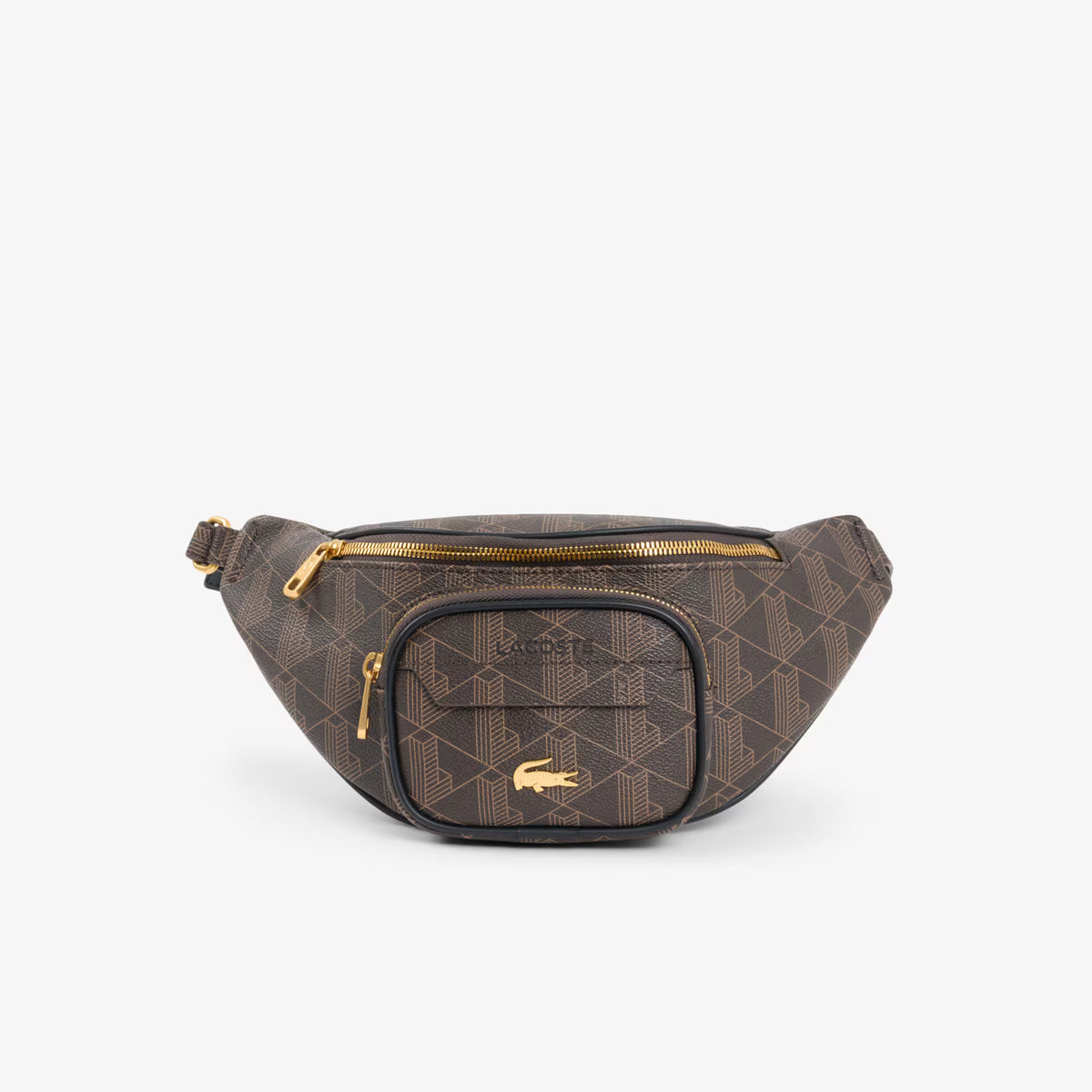 Borsello Lacoste Monogram marrone
