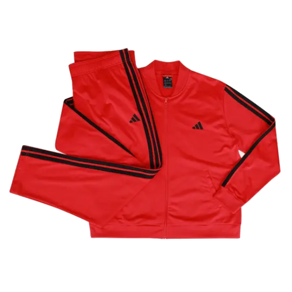 Tuta Adidas Rossa con Bande Nere