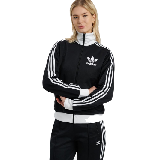 Tuta Adidas Donna Adicolor Nera con Dettagli Bianchi
