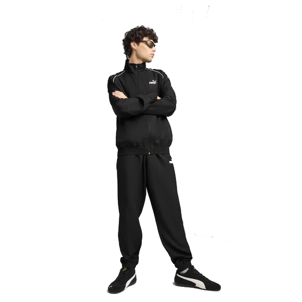 Tuta Puma Nera Uomo con Logo Bianco