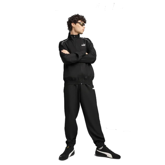 Tuta Puma Nera Uomo con Logo Bianco