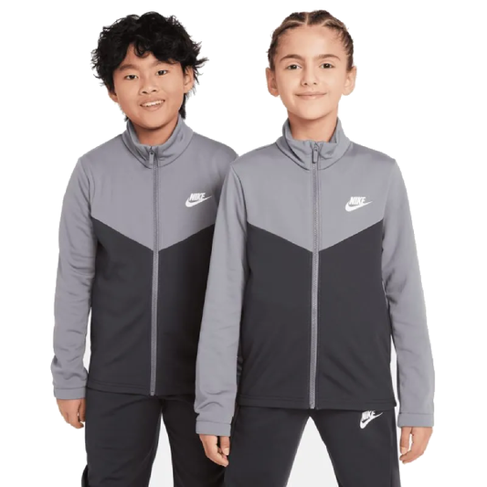Tuta Nike Bambini Grigia e Nera con Logo Bianco