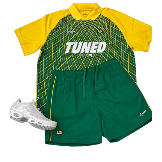 Completo Nike TN verde e giallo – Maglia Tuned Air e shorts sportivi