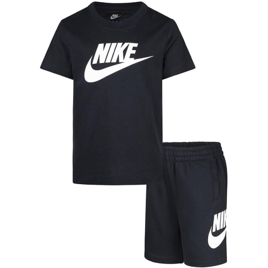 Completo Nike Uomo Nero – T-Shirt & Shorts Logo Bianco