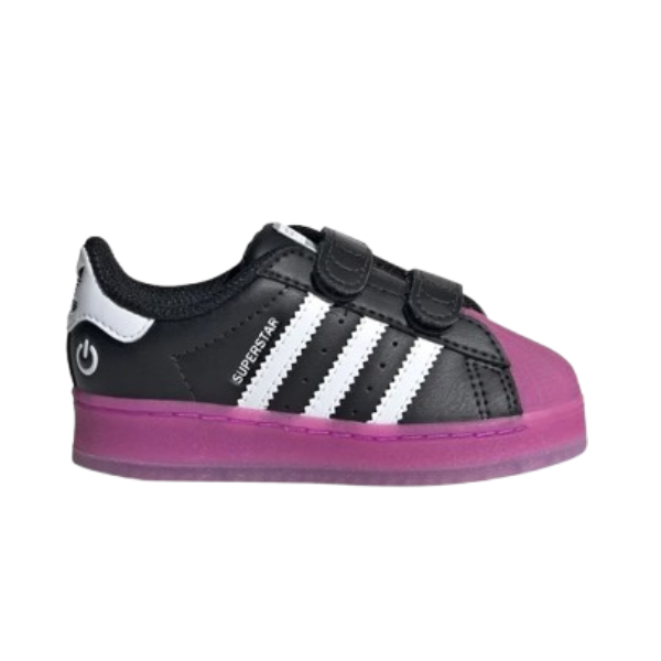 Adidas Superstar con luci bambini – Nere e viola