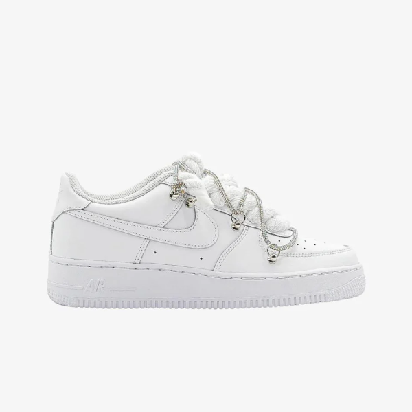 Nike Air Force 1 Bianche Lacci Corda e Glitter