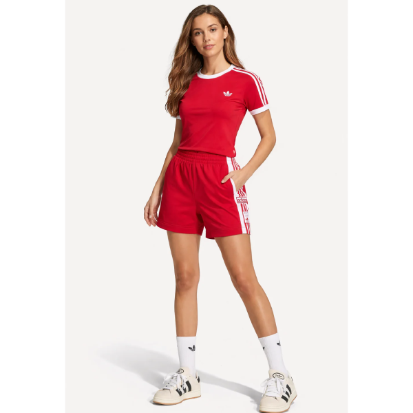 Coordinato Adidas Rosso Donna con pantaloncini