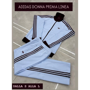 Tuta Adidas Donna Celeste e Bordò