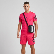 completino adidas rosso strisce nere