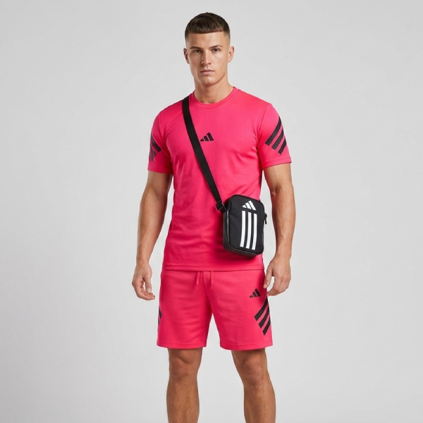 completino adidas rosso strisce nere