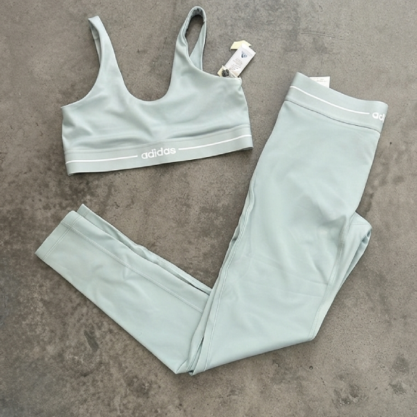Coordinato Adidas Bordò-verde acqua
