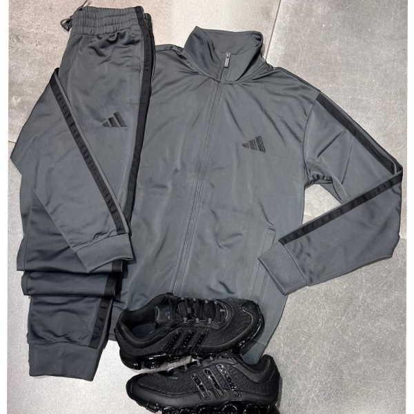 Tuta Adidas Grigia Bande Nere