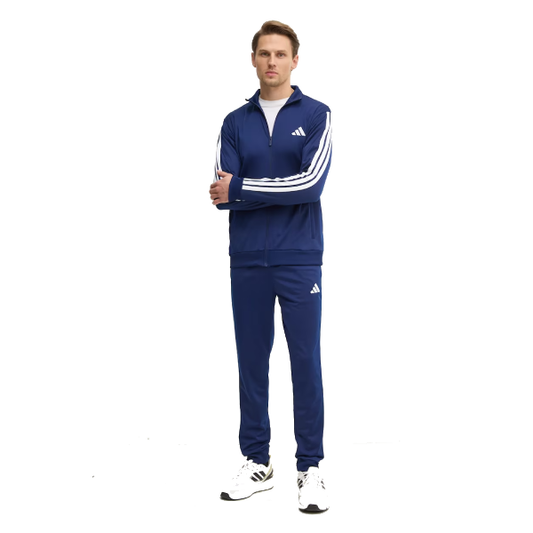 Tuta Adidas Blu con Bande Bianche Uomo