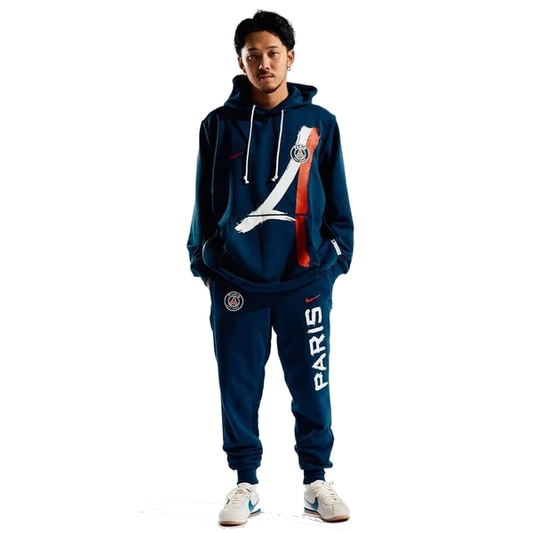 Tuta Nike PSG Blu con Felpa Cappuccio e Logo Paris
