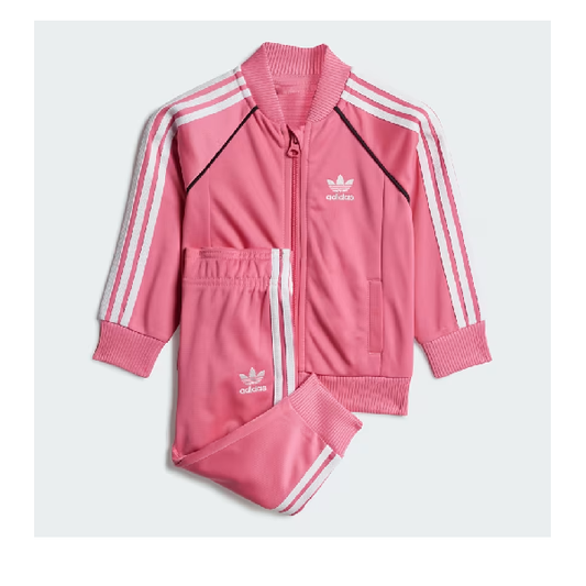 Tuta Adidas Rosa Striscia Nera bambini