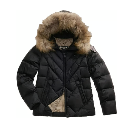 Blauer Donna Nero con Pelliccia